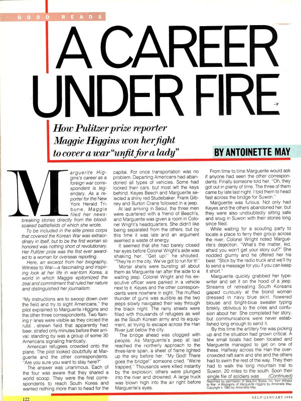 Career Under Fire, article