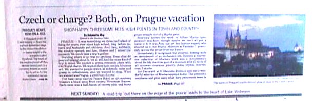 Prague Vacation, article